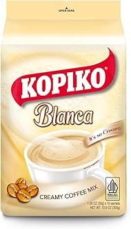 Blanca Instant Coffee Mix – Authentic Indonesian Volcanic Coffee – Delicious Creamy Instant Coffee with Tempting Aroma (1.06 OZ/30gr x 10 Coffee Sticks)