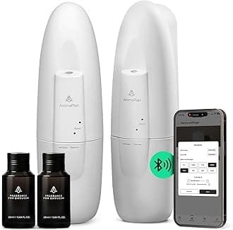 AromaPlan 5 Star Collection Plug in Waterless Diffuser (2 Fragrances Included)-Cold Air & Waterless Diffusers for Home & Office- Silent Wall Diffuser Plug in (2 Devices +2 Scents)