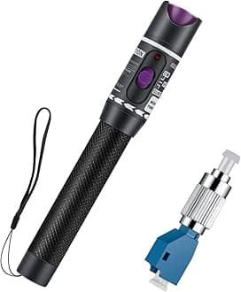 Moocci Visual Fault Locator - Fiber Optic Cable Tester Meter Kit with FC Male to LC Female Adapter - Fiber Optic Tools Tester Detector for LC/FC/SC/ST, Network Cable Test