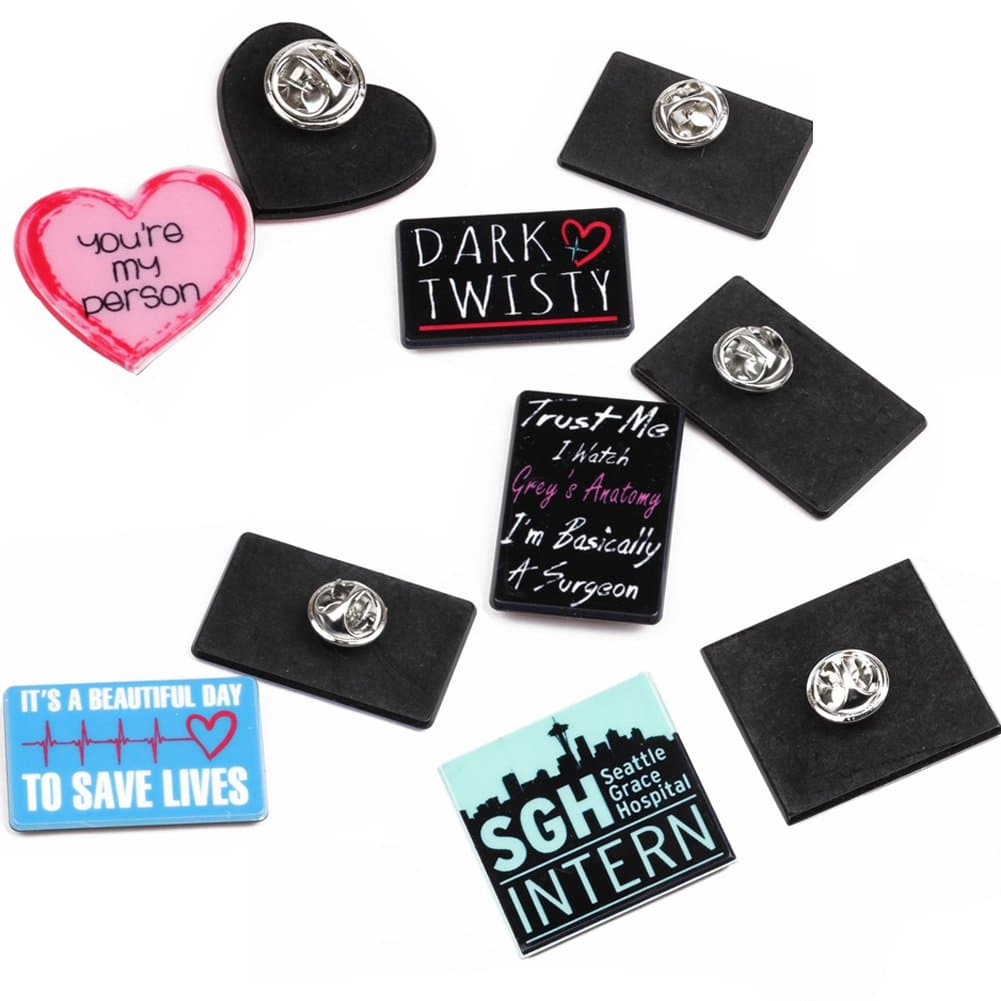 Grey's Inspired Quotes Lapel Pin Set