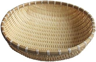 Natural Handmade Woven Bamboo Basket Tray U Shape Holder Food Deep Basket Size 6" 7" 8" 9" 10" 11" 12" 13" 14" up to 20inches Available for Customizing Bulk (36cm/14")