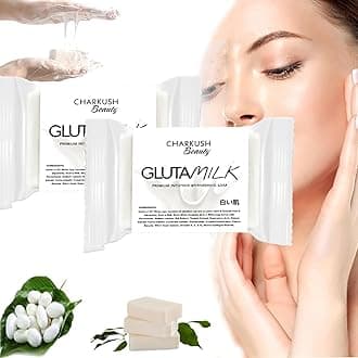 Gluta Milk Soap, Glutamilk Soap, Charkush Beauty Gluta Milk Soap for Smooth and Soft Complexion for Face & Body (1, 2box)