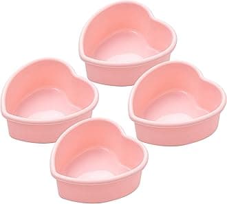 4 Pack Mini Heart Cake Pan, 4 Inch Silicone Heart Cake Mold Baking Pan Nonstick Heart Shaped Molds for Valentine’s Day Anniversary Birthday Cake Snack Tart Muffin Cupcake Cheesecake Baking