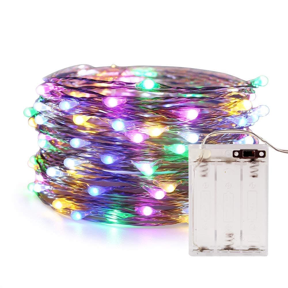 Copper Multicolor String Lights 3 AA Battery Powered Portable LED Lights (5 Meters 50 LED Pack of 1)