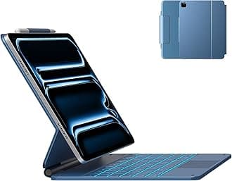 typecase Keyboard Case for iPad Pro 13-inch (M5 2025 / M4 2024), Magic Keyboard with 11 Colors Backlight, Keyboard Case with Pencil Holder, Multi-Touch Trackpad,Easy-Set Magnetic Stand, Pacific Blue