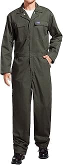 HISEA Men's Long Sleeve Coverall, Stain & Wrinkle Resistant Mens Work Coverall with Multi Pockets