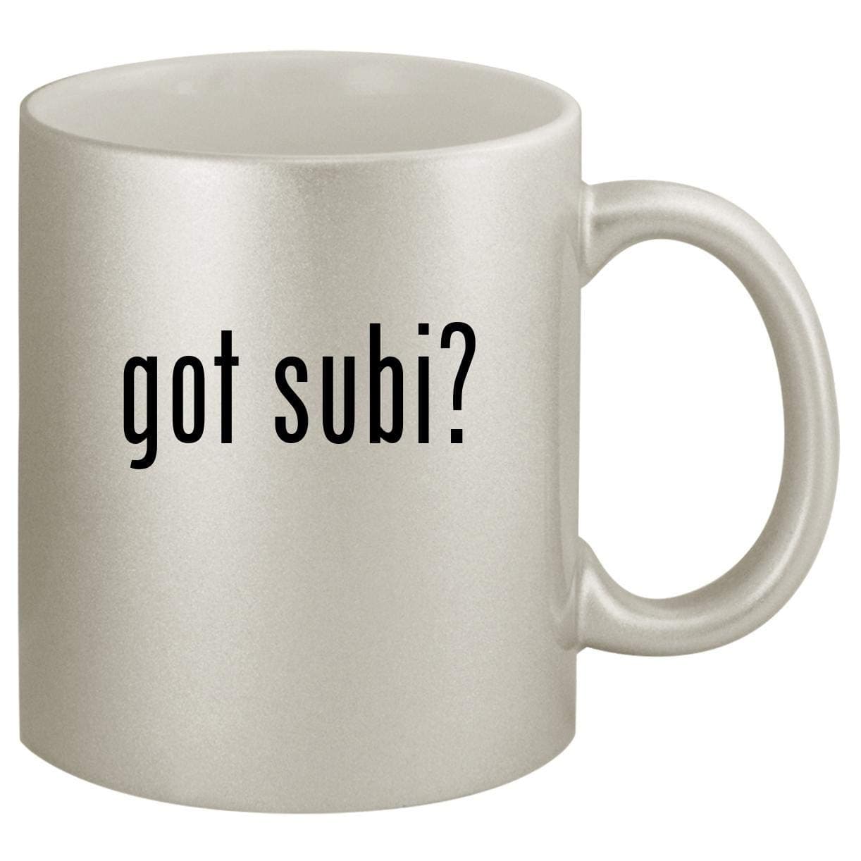 got subi? - Ceramic 11oz Silver Coffee Mug, Silver
