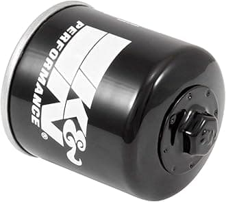 K&N Motorcycle Oil Filter: High Performance, Premium, Designed to be used with Synthetic or Conventional Oils, Wrench Off Nut: Fits Select Honda, Kawasaki, Triumph, Yamaha Motorcycles, KN-204-1