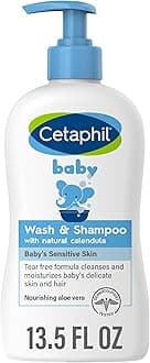 Cetaphil Baby Wash & Shampoo with Organic Calendula, Tear Free, Paraben, Colorant and Mineral Oil Free, 13.5 Fl. Oz