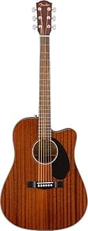 Fender Acoustic Guitar with Cutaway Electronics CD60SCE Mahogany 970113022