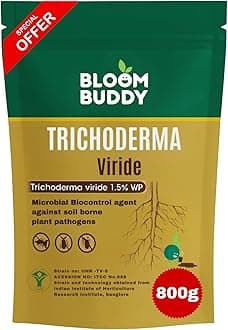 BloomBuddy Trichoderma Powder – 800g, 2×10⁸ CFU/g | Bio-Fungicide Soil Booster for Root Rot, Wilt & Nematode Protection | Promotes Nutrient Absorption & Plant Immunity