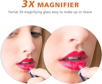 ELEGANT LED Bathroom Mirror with Shaver Socket, 700 x 500mm Illuminated Smart Vanity Mirror with Demister and 3-Color Temperature Dimmable 3X Magnifying Touch Sensor