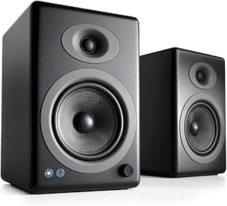 Audioengine Audio Engine, A5+ Wireless, Powered Speaker, Bluetooth AptX, HD Compatible, Built-in 24-bit DAC Amplifier (Black)