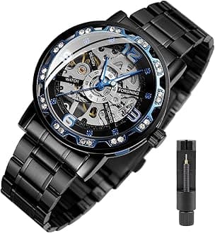 Transparent Fashion Diamond Luminous Gear Movement Royal Design Men Top Brand Luxury Male Mechanical Skeleton Wrist Watch