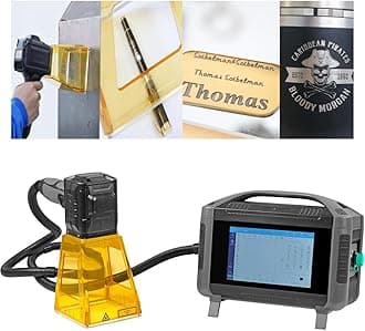 Fiber Laser Engraver Handheld Laser Marking Machine 30W Portable Laser Marker 100mm Logo Printing for Metal 110/220V Laser Engraving Machine for QR Text,Nameplate Laser Class II,Output Power 0.874mW