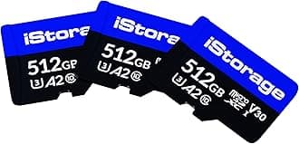 3 Pack iStorage microSD Card 512GB | Encrypt Data stored on iStorage microSD Cards Using datAshur SD USB Flash Drive | Compatible with datAshur SD Drives only