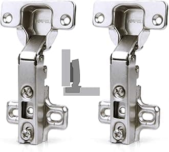 HAFELE 110 Degree Kitchen Cabinet Cupboard Door Hinges Full Overlay with Slide-On Arm Auto Open Spring Without Soft Close Cushion, Pack of 2