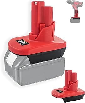 TPDL MT18M12 Battery Adapter for Milwaukee M12 12 V Power Tool, Adapter Converter Convert for Makita 18 V Battery to for Milwaukee M12 12 V Power Tool