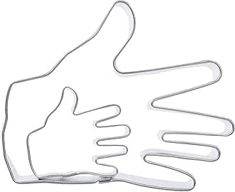 PME Hand Cookie and Cake Cutters, Small and Large Sizes, Silver, Set of 2,10x2x9 cm