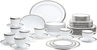 Noritake Austin Platinum 50-Piece Dinnerware Set, Service for 8