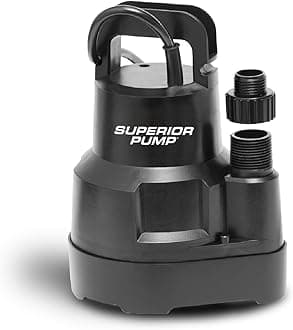 Superior Pump 91016 1/6 HP Thermoplastic Utility Pump
