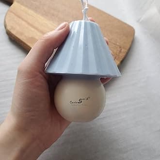 Sapi'S Scented Lamp Shape Candles for Home Decoration 150G, 11 CM x 8CM, 20 Hours Burn (Blue & White)