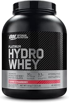 Optimum Nutrition Platinum Hydrowhey, SuperCharger Strawberry, 3.5Lb 4/Cs