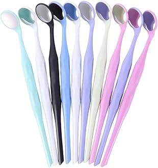 10pcs Dental Mouth Mirrors Double Sided, Autoclavable Premium Front Surface Exam Reflector, Oral Mirror Dentistry Instrument