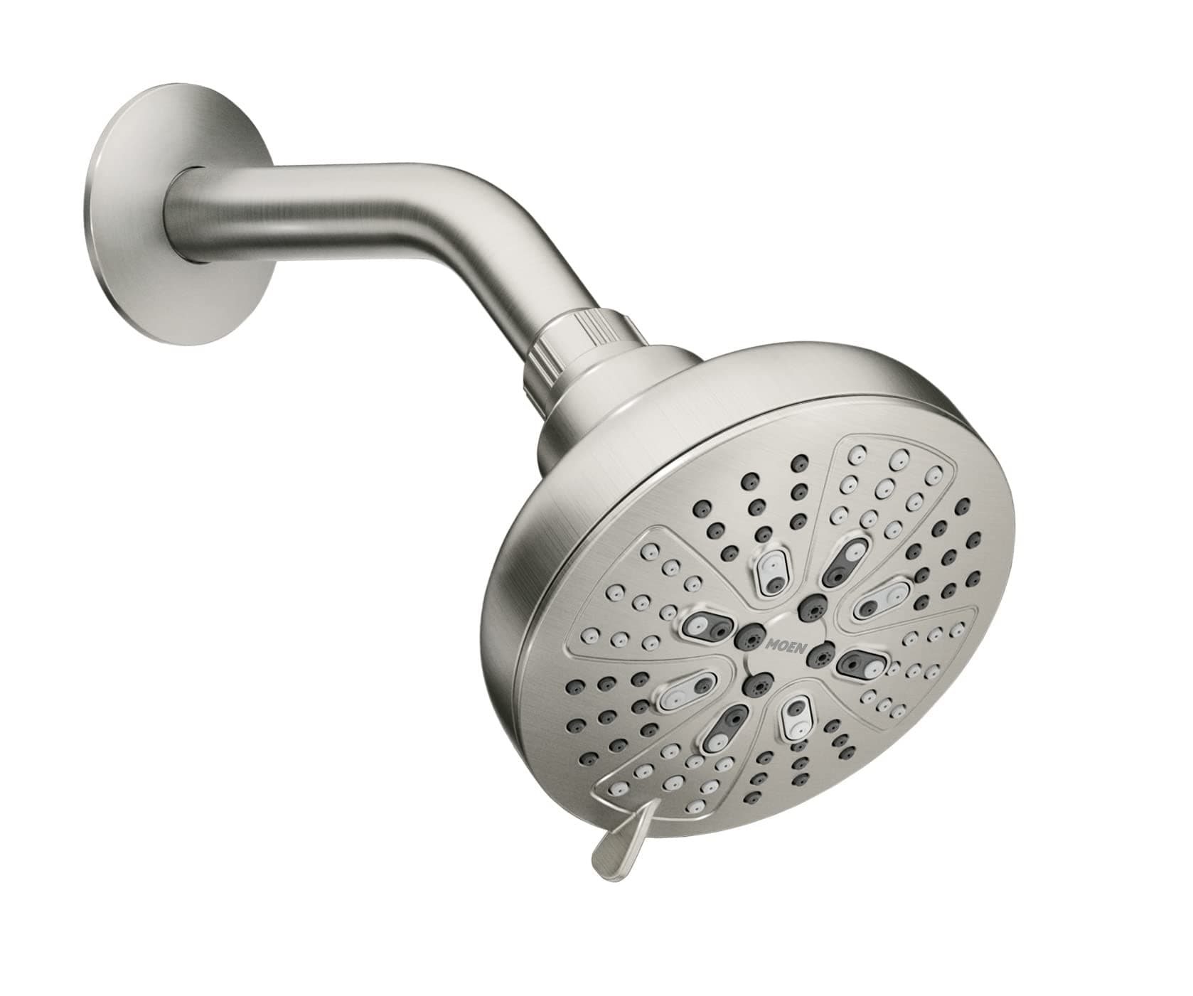 Moen200W0SRN Hydro Energetix Eight-Function 5" Diameter Spray Head Standard, Brushed Nickel