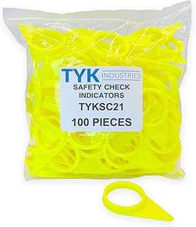 TYK Industries 21mm Loose Wheel Lug Nut Safety Check Indicators 100 Pack - Commercial Truck Wheel Nut Pre-Trip Safety Inspection Tool