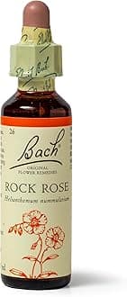 Bach Original Flower Remedies Rock Rose, Face Your Fears, Be Fearless, Emotional Wellness, Natural Flower Essence, 20ml