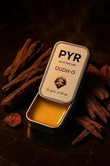 PYR Solid Perfume Wax for Men & Women | OUDH-O Long-Lasting & Strong Fragrance | Non-Greasy & Travel-Friendly | Perfect for Date Night & Gifting | 10g