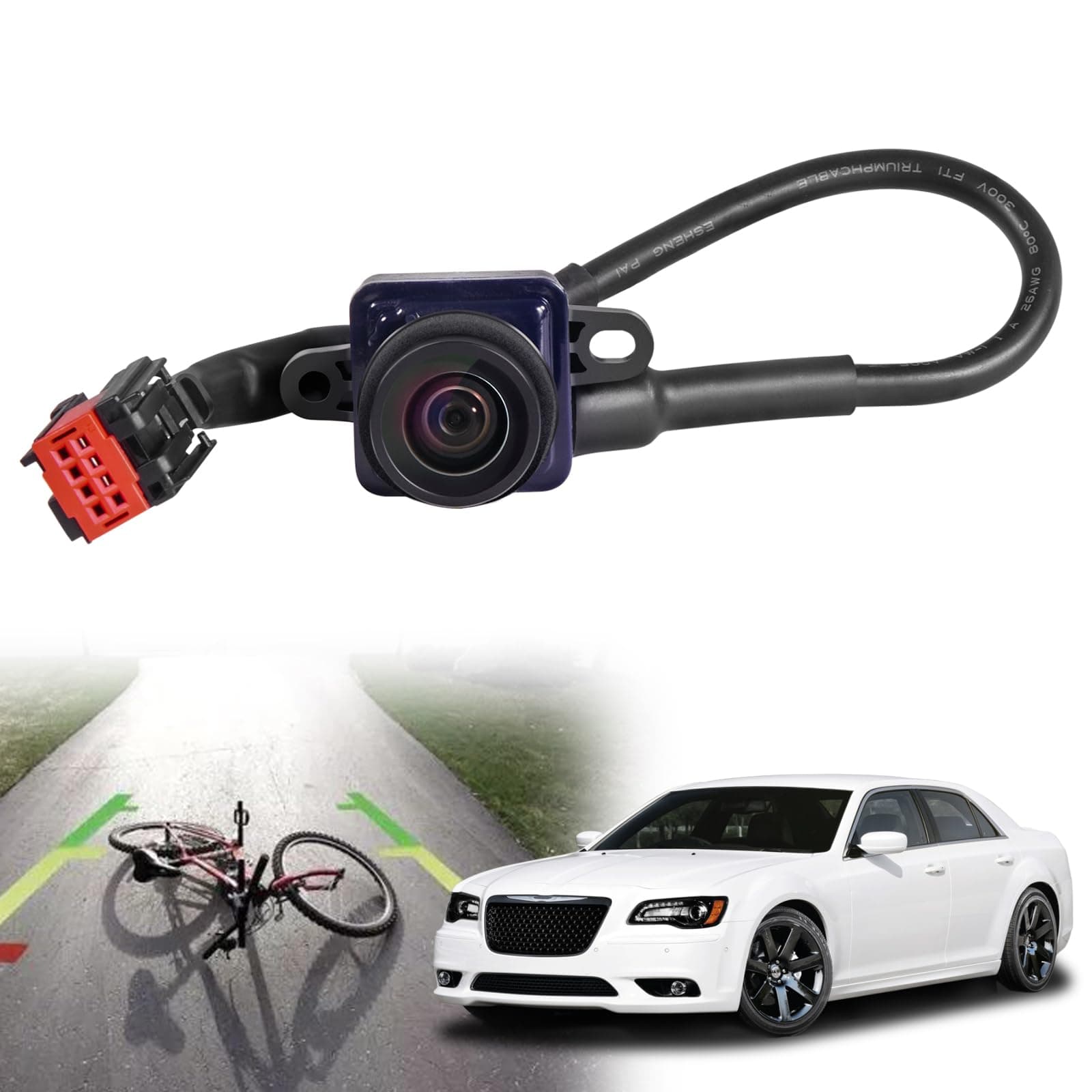 AUTOBABA Rear View Back Up Camera Compatible with 2011-2014 Dodge Charger 2011-2014 Chrysler 300 Views Reversing Park Assist Backup Camera Replace # 56054058AH 56054058AD 56054058AE 56054058AF