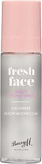 Barry M Fresh Face Dewy Finish Setting Spray, Long-lasting, Formulated with Hydrating Cucumber Extract and Moisturising Snow Mushroom, Clear