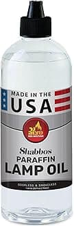Paraffin Lamp Oil - Clear Smokeless, Odorless, Clean Burning Fuel for Indoor and Outdoor Use with E-Z Fill Cap and Pouring Spout - 32oz - by Ner Mitzvah