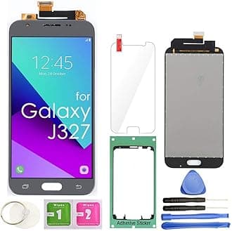 Samsung Galaxy J327 LCD Display Screen Replacement Touch Digitizer Assembly for J3 2017 Prime/Emerge J327 J327A J327V J327P J327T1 J327R4 with Repair Tools & Screen Protector (Gray)