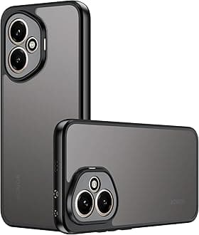 Case for HONOR 400 cover by Anti-fingerprint Anti-drop Anti-slip Flexible Silicone + Hard Acrylic case Black