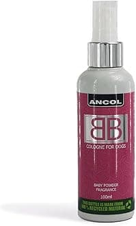 Ancol BB Dog Cologne - Sweet Baby Powder Scent with Chamomile - Deodorizes & Refreshes Your Pet’s Coat - Ideal for Dogs After Bath or Daily Use - 100ml Bottle