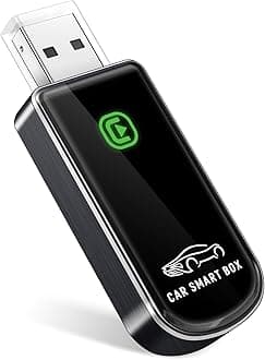 Amzfeel Wireless CarPlay Adapter for Apple iPhone iOS 10+ & Cars from 2015+, Mini Edition, Converts Factory Wired to Wireless CarPlay Dongle Plug & Play (Brushed Cobalt Blue)