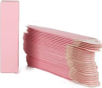 COSIDEA 50 PCS Empty Matte Pink Lip Gloss Boxes W22 xW22 xH92mm /0.87 * 0.87 * 3.62 inch, Cosmetic Perfume/Mascara Box Packaging for Small Business Wholesale, small Kraft Paper Box