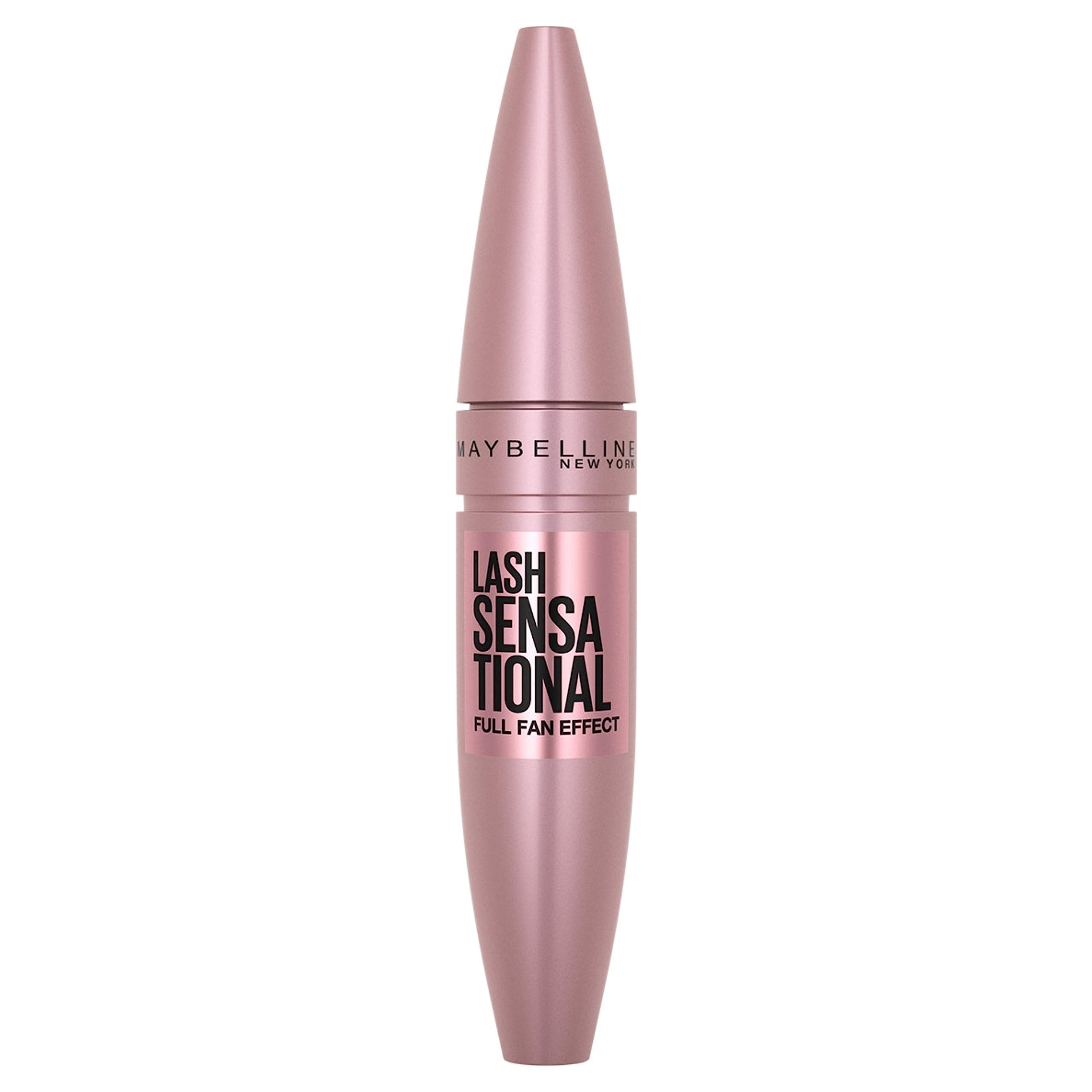 Lash Sensational Washable Mascara, Lengthening and Volumizing for a Full Fan Effect, Blackest Black, 1 Count