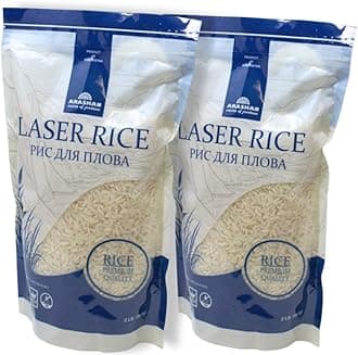 ARASHAN Laser Uzbek Rice – Premium White Long Grain Rice (2 LB / 907Gram) | Perfect for Pilaf, Plov, and Central Asian Cuisine 2 pack