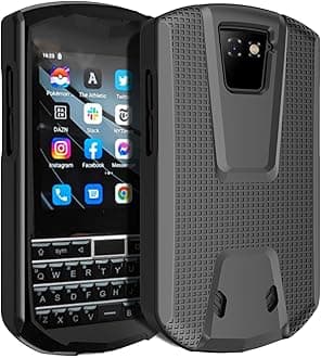 Case for Unihertz Titan Pocket Phone, [Grid Texture] Slim Hard Shell Protector Cover - Black