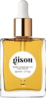 Gisou Honey Infused Hair Oil - Hydrating & Frizz Control Treatment with Mirsalehi Honey, Adds Shine & Heat Protectant for All Hair Types, 1.7 Fl Oz