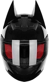 Cat Helmet with Ear for Motorcycle Women Men Full Face Street Helmet, Adult Personalized Cat Ear Helmet Modular Flip Up Visors Motocross Helmet Accessories, ECE Certified B,M
