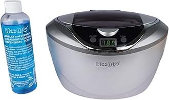 Ultrasonic Jewelry Cleaner D2840 with Cleaning Solution Concentrate CSGJ01, 110V
