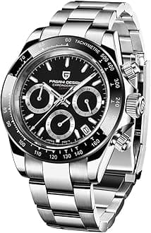 - Pagani Design Men's Watch Multifunction Men's Sports Clock Quartz Chronograph Japan VK63 Movement Stainless Steel Strap Automatic Date