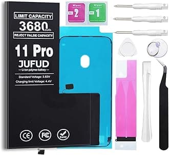 [Reject False Capacity] 3680mAh Replacement Battery Used for iPhone 11 Pro [New Version] 0-Cycle Lithium Polymer Batteries (Models:A2215,A2160,A2217) Complete Repair Tool Kit and Instructions.