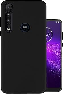 Rubber Exclusive Matte Finish Soft Back Case Cover for Moto One Macro - Black