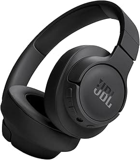 Tune 720BT - Wireless Over-Ear Headphones with JBL Pure Bass Sound, Bluetooth 5.3, Up to 76H Battery Life and Speed Charge, Lightweight, Comfortable and Foldable Design (Black)